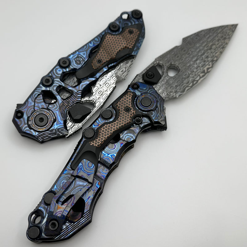 Custom Knife Factory Traktor Full Dress w/ ZircuTi/Superconductor Handles & Damasteel