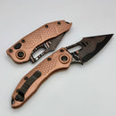 Microtech Marfione Select Borka Auto Stitch Copper Handles & Baker Forge Damascus w/ DLC Hardware 169-16MS1