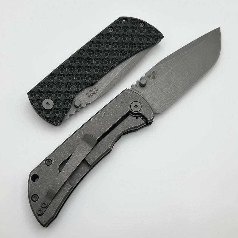 McNees Performance Machined Mac 2 3.5" Gen 2 F Atomic Green/Black G-10 & Ti w/ MagnaCut