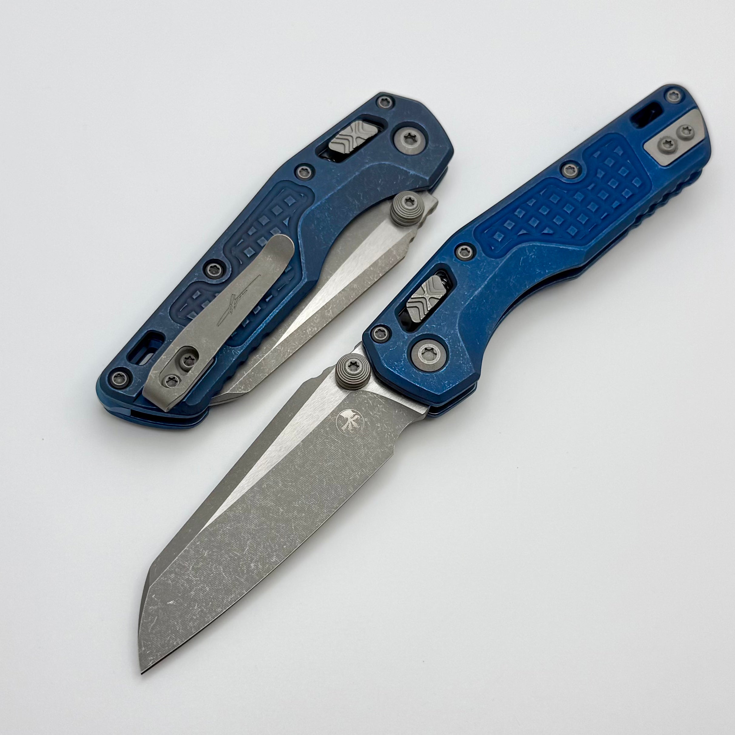 Microtech Marfione Select MSI RAM LOK Mini Frag Antique Blue Titanium