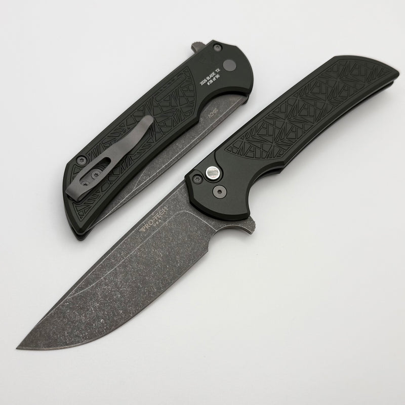 モリモリ Pro-Tech Mordax Green Nexus Aluminum Handle w/ Black Lip Pearl Button