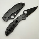 Spyderco Delica 4 TiCN Black Cru-Wear & Carbon Fiber Handles Distributor Exclusive C11CFPBK