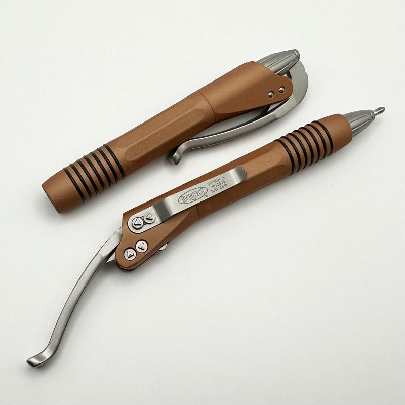 Microtech Siphon Ii Microtech Siphon II Pen Stainless Copper w/ Bead Blast Hardware 401-SS