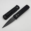 Pro-Tech Godson w/ Black Handle & DLC Washed 154-CM Blade 721-DLCW