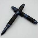 Custom Knife Factory Tool Pen BULAVVA-2 Blue Ano Titanium w/ Carbon Fiber & Wiha Bits