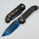 Microtech Marfione Select LUDT Gen III w/ Carbon Fiber Handle & Blued Baker Forge Coppermai Tanto 1136-16MS2