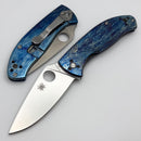 Spyderco Tenacious w/ Disarray Titanium Handles w/ D2 C122TIBLD2P