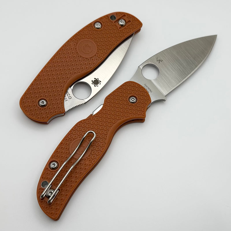 Spyderco Sage 5 Lightweight Burnt Orange FRN Scales w/ Rex-121 C123BORP