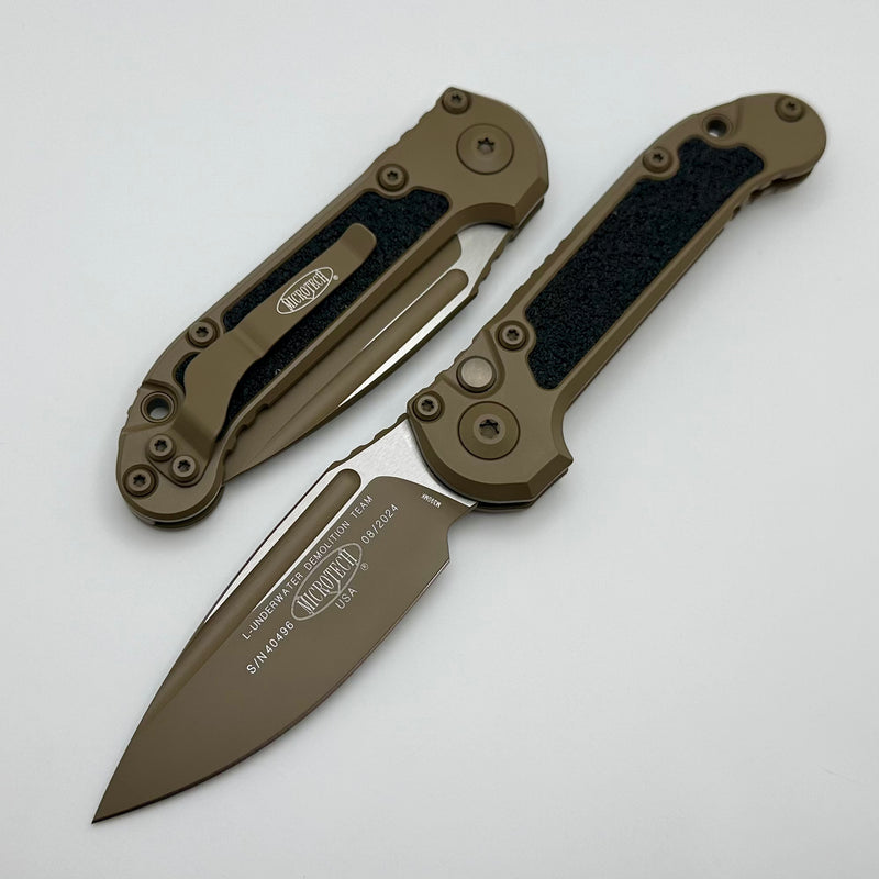 Microtech Knives LUDT Gen III Full Cerakote Dark Earth Drop Point NCB Exclusive 1135-1CDENCB