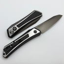 Pro-Tech Oligarch 17-4 Stainless Handle & Pearl Button w/ Smokey Gray DLC MagnaCut 2025 Oligarch Custom 003