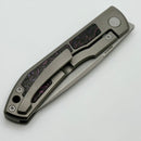 Uldanov Custom Knives Sierra w/ Milled Titanium/Purple Haze Carbon Fiber Inlays & MagnaCut Front Flipper