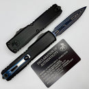 Microtech Marfione Select Ultratech ZBP D/E Blue Baker Forge IceStorm w/ Hefted Black Handle & Blue Accents 1122-16MS2