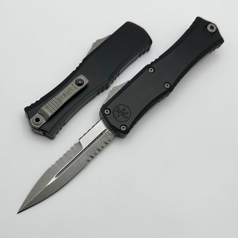 Microtech Knives Mini Hera Partial Serrated Apocalyptic Bayonet M390MK w/ Black Handle 1701M-11AP