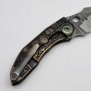 Borka Blades & Bond Knives Skulls Stitch w/ Green Pivot Collars & Rock Ground M390