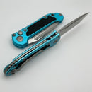 Microtech Knives LUDT Gen III Stonewash Tanto w/ Turquoise Handle 1136-10TQ