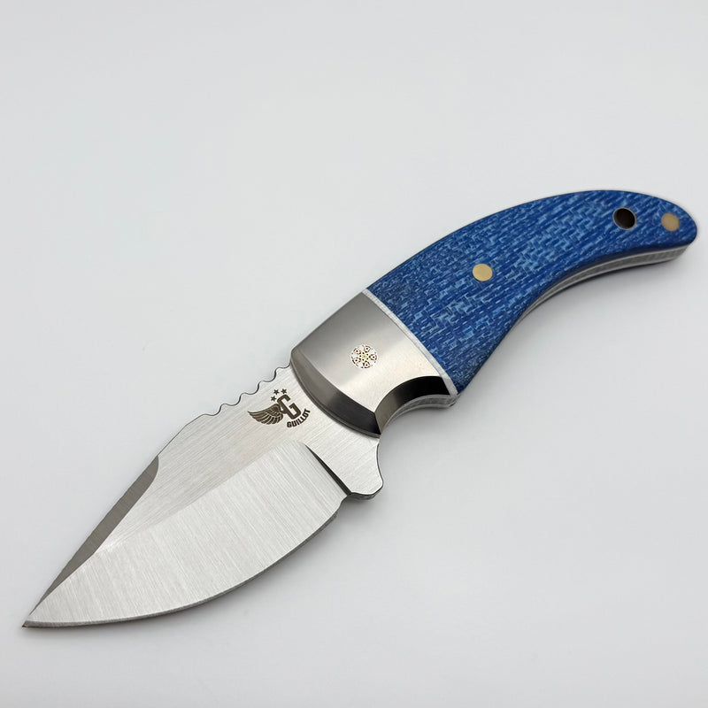 Mechforce Guillot Collab Kestral Fixed Blade w/ Blue Carbon Fiber Handle & M390