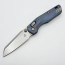 Microtech Marfione Select MSI RAM LOK Mini Nebula Green Titanium Handles w/ Purple Accents & Stonewash M390MK 210M-10MS18