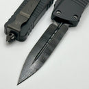 Microtech Combat Troodon Shadow w/ DLC Damascus Double Edge Signature Series 142-16DLCTSH