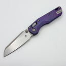 Microtech Marfione Select MSI RAM LOK Mini Galactic Purple Titanium Handles w/ Blue Accents & Stonewash M390MK 210M-10MS17