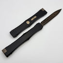 Microtech Marfione Select Nemesis IV Black Handle w/ Bronze Ti Accents & 4.4" D/E Baker Forge Coppermai 1152-16MS1