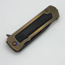Medford TFF-4 Bronze Ti Handles w/ Black G-10 Inlay & Flamed Clip/Hardware w/ DLC Drop Point S45VN