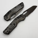 Microtech Marfione Select MSI RAM LOK DLC Frag Titanium Handles w/ DLC Accents & DLC Part Serrated M390MK 210-2DLCTFRMS1