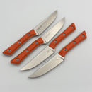 Microtech Steak 4 Piece Set Ember G-10 Handle w/ Stonewash M390MK 3600-10SETEM