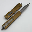 Microtech Dirac Double Edge Apocalyptic Full Serrated & Tan Handle 225-12APTA