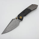 Kansept Knives Fenrir Shred Carbon Fiber/Titanium & Damascus K1034B1