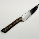 Microtech Steak 4 Piece Set Proof Run Livewire Carbon Fiber/Bronze Ti Bolster Handle w/ DLC San Mai M390 Damascus 3600B-16DLCLWCFPR