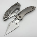 Microtech Marfione Select Manual Stitch RAM LOK Titanium Handles & Stonewash M390MK w/ Double Vapor Blast & Flamed Accents 169RL-10MS4