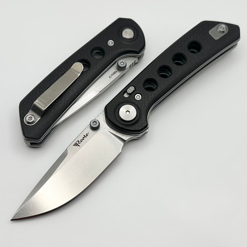 Reate Knives PL-XT Black Micarta w/ Black G-10 Inlays & Stonewash Nitro-V