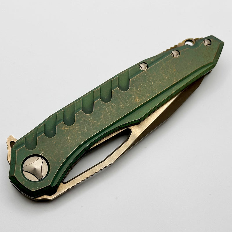 Marfione Custom Knives Sigil MK6 Antique Green & Bronzed Two-Tone Apocalyptic PRE OWNED S/N 013