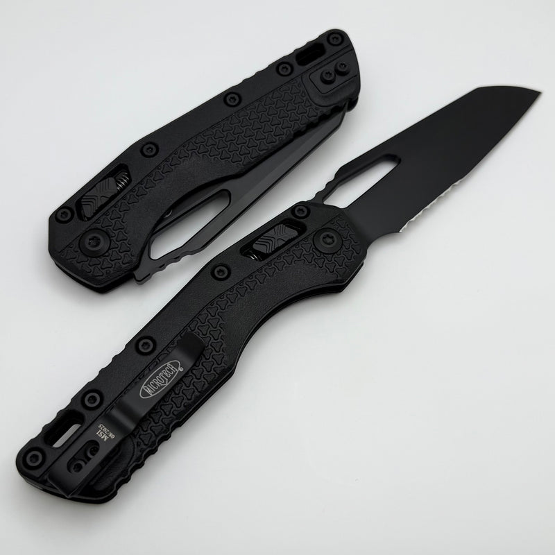 Microtech Knives MSI RAM LOK Tactical Black Polymer & Partial Serrated M390MK 210T-2TPM