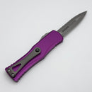 Pre-Owned Microtech Hera Double Edge Apocalyptic Full Serrated & Violet 702-12APVI