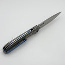Poikilo Blade Gecko S1.1 Titanium Handles w/ Blue Ti Accents & Satin M398