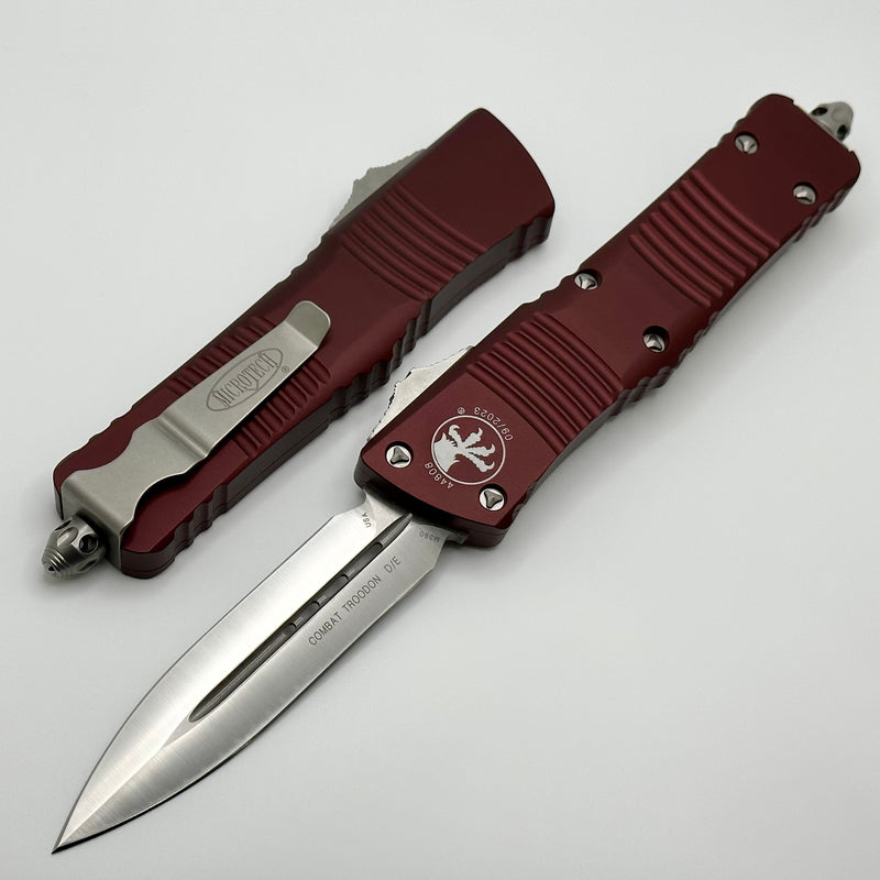 Microtech Combat Troodon OTF Knife- Double Edge- CERAKOTED Dark Tungst