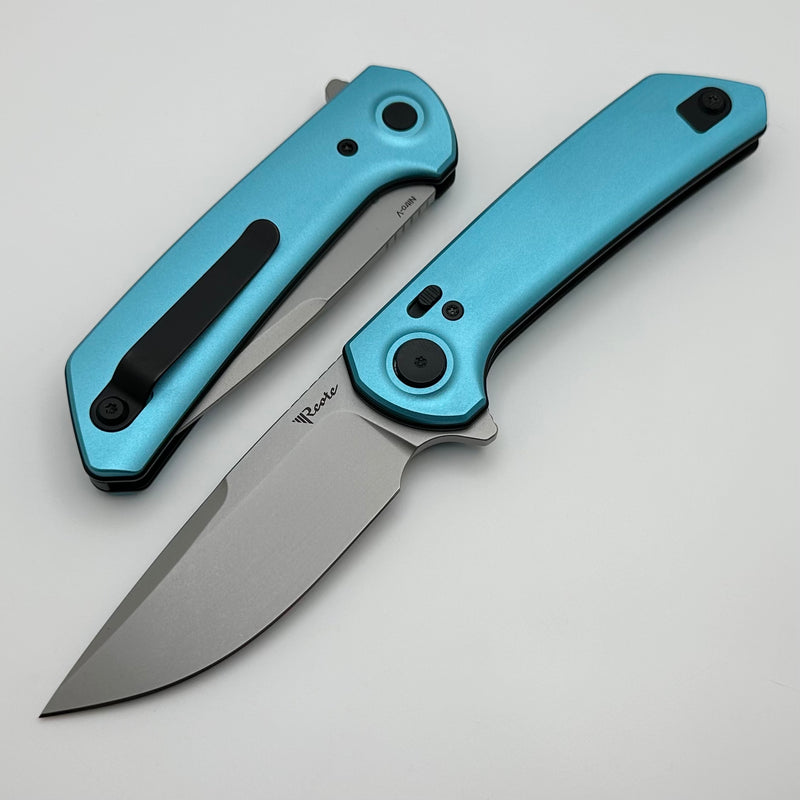 Reate Knives PL-XF Blue Aluminum Handles & Stonewash Nitro-V