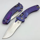 Microtech Marfione Select Amphibian RAM LOK Purple Haze Frag Titanium Handles & Stonewash M390MK w/ Double Vapor Blast & Purple Accents 137RL-10FRMS5