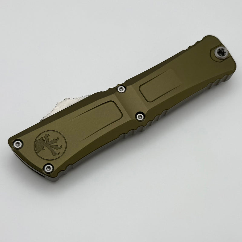 Microtech Knives Combat Troodon Gen III Stonewash F/S Tanto w/ OD Green Handle 1144-12OD