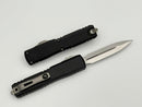 Microtech Ultratech Gen IV D/E Stonewash Full Serrated w/ Black Handle 11224-12