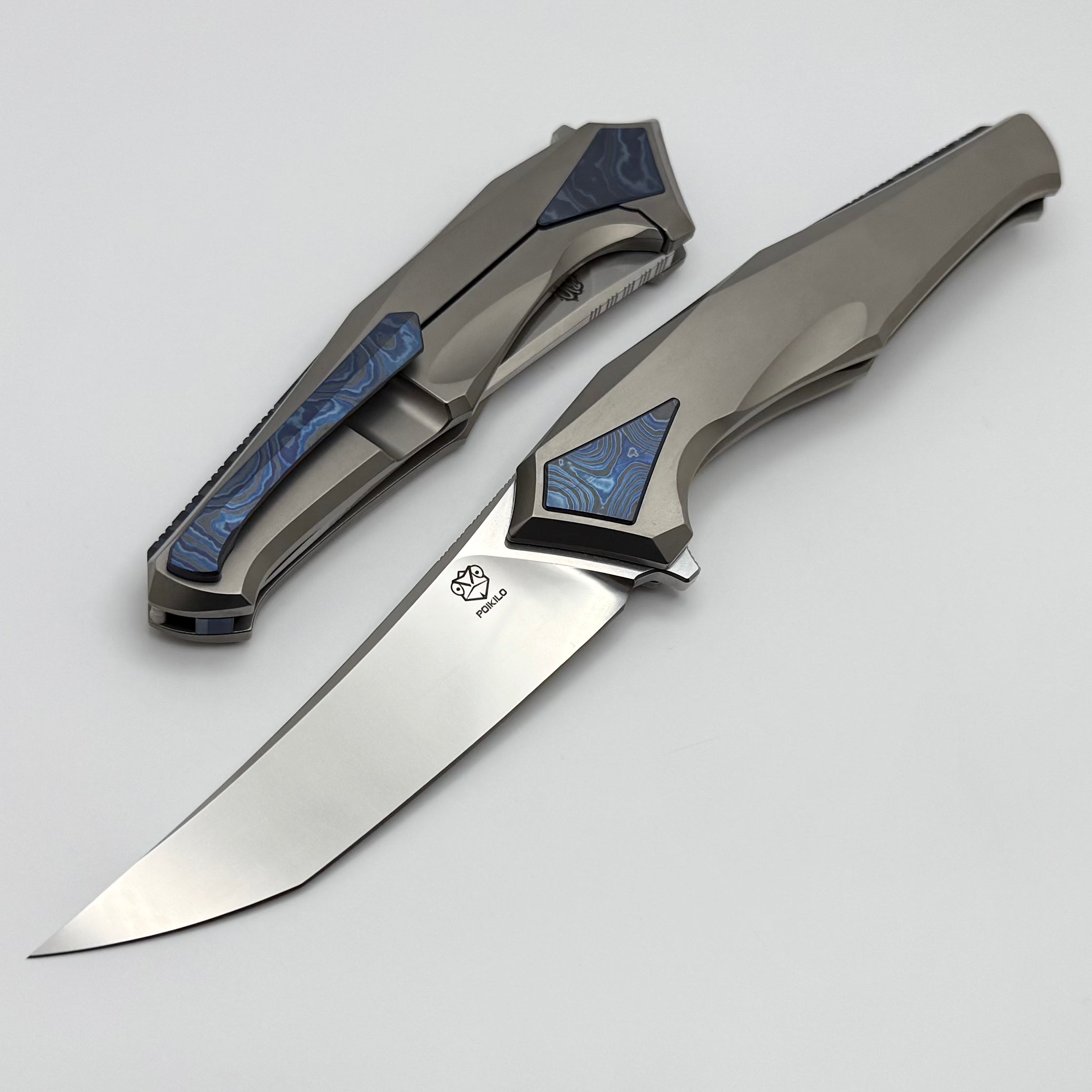 Poikilo Blade Rhino Midtech w/ Titanium Handles & Mirror Stonewash M39