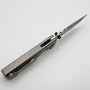 Chaves Knives N.T.A.K El Chicano Orange Peel Titanium Integral Handle w/ Micarta Inlays & Tanto Chisel M390