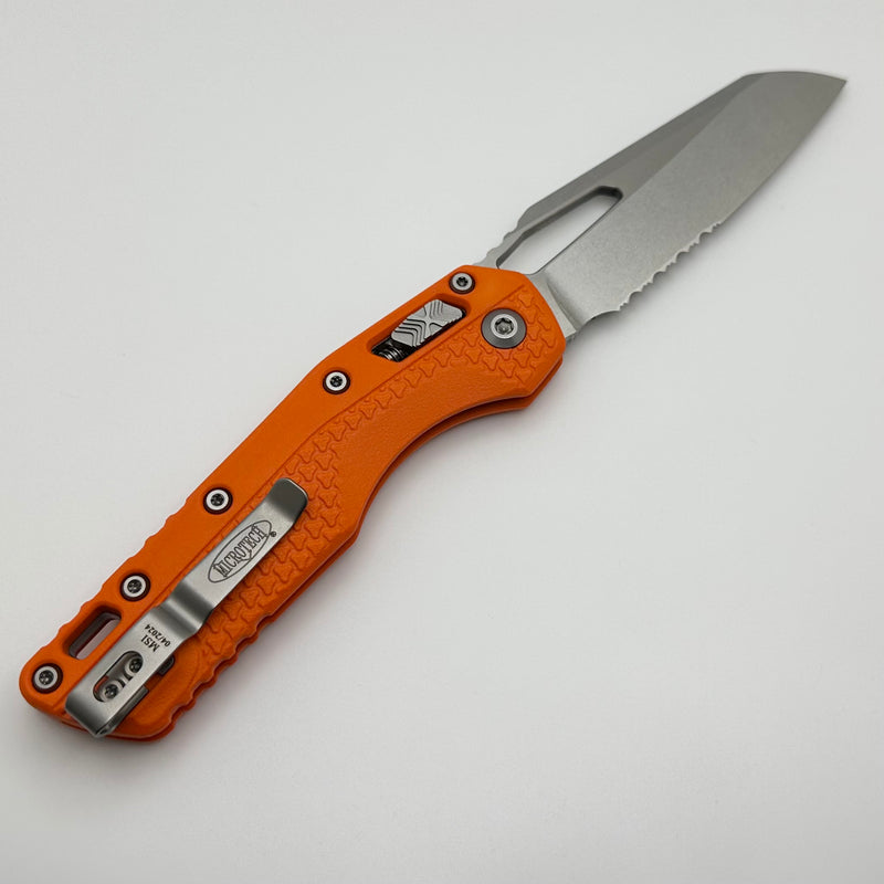 Microtech Knives MSI RAM LOK Orange Polymer Injection Molded & Partial Serrated M390MK 210T-11PMOR Pre Owned