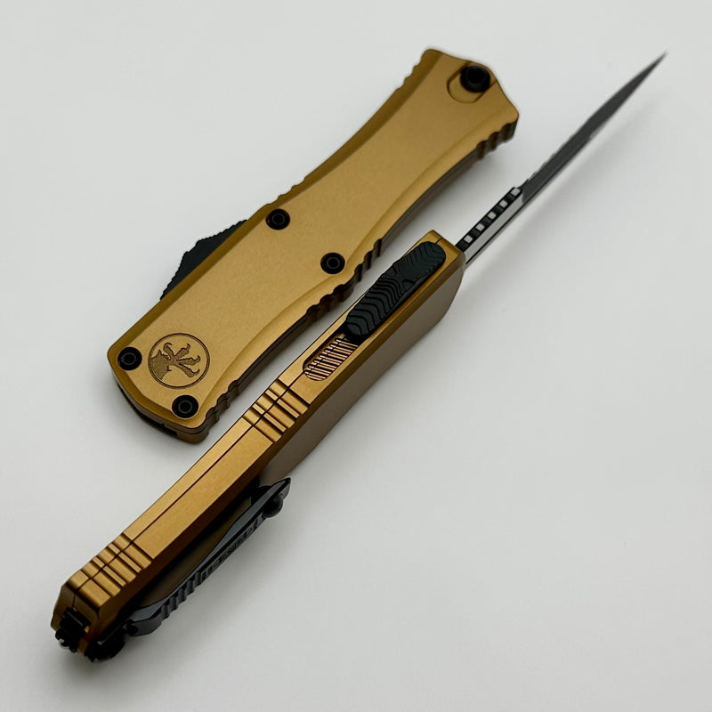 Microtech Knives Mini Hera Tan w/ Partial Serrated Bayonet M390MK 1701M-2TA