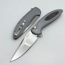 Pro-Tech Cambria Custom Manual Gray Aluminum Handles w/ TechnoCarbo Copper Inlay & Compound Polished 154CM Custom 004