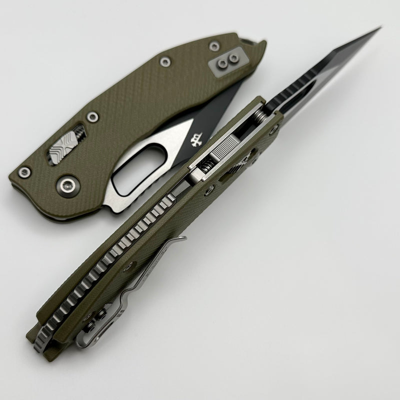 Microtech Knives Manual Stitch RAM LOK Fluted OD Green G-10 & Two Tone Black M390MK 169RL-1FLGTOD