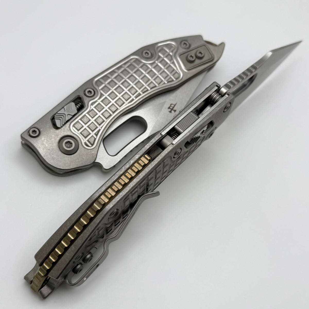 Microtech Marfione Select Manual Stitch RAM LOK Frag Titanium Handles