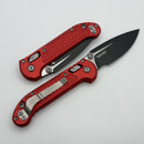 Microtech Knives LUDT Ram-Lok w/ Red Frag Handle & Black Drop Point 1135RL-1FRRD