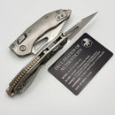 Marfione Select Manual M-Stitch RAM LOK Slab Side Titanium Handles w/ Bronze Accents & Stonewash M390MK 169MRL-10MS1